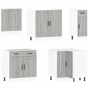 vidaXL 11 Piece Kitchen Cabinet Set Kalmar Grey Sonoma Engineered Wood