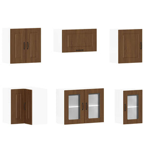 vidaXL 11 Piece Kitchen Cabinet Set Kalmar Brown Oak Engineered Wood