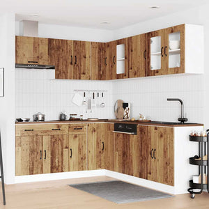 vidaXL 11 Piece Kitchen Cabinet Set Kalmar Old Wood Engineered Wood