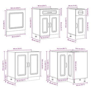 vidaXL 11 Piece Kitchen Cabinet Set Lucca Gloss White Engineered Wood