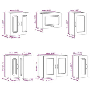 vidaXL 11 Piece Kitchen Cabinet Set Lucca Gloss White Engineered Wood