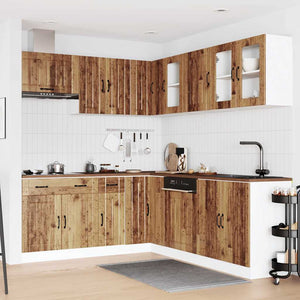 vidaXL 11 Piece Kitchen Cabinet Set Lucca Old Wood Engineered Wood