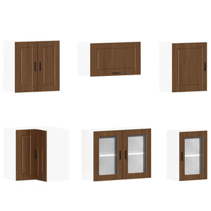 vidaXL 11 Piece Kitchen Cabinet Set Porto Brown Oak Engineered Wood