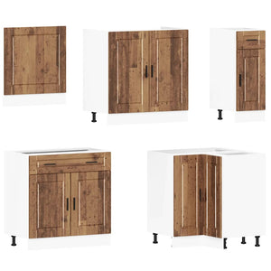 vidaXL 11 Piece Kitchen Cabinet Set Porto Old Wood Engineered Wood