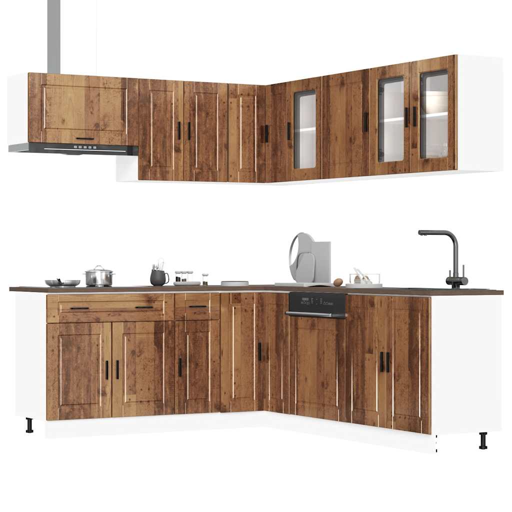 vidaXL 11 Piece Kitchen Cabinet Set Porto Old Wood Engineered Wood