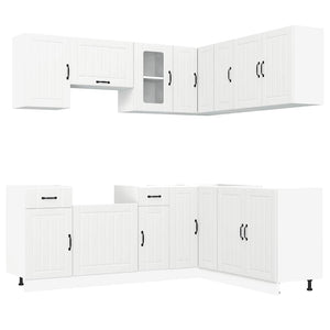 vidaXL 11 Piece Kitchen Cabinet Set Kalmar White Engineered Wood