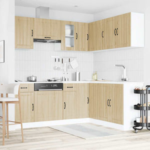 vidaXL 11 Piece Kitchen Cabinet Set Kalmar Sonoma Oak Engineered Wood