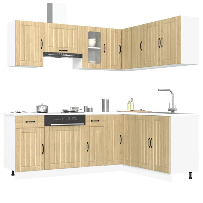 vidaXL 11 Piece Kitchen Cabinet Set Kalmar Sonoma Oak Engineered Wood