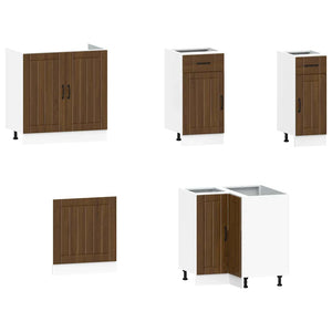 vidaXL 11 Piece Kitchen Cabinet Set Kalmar Brown Oak Engineered Wood