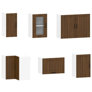 vidaXL 11 Piece Kitchen Cabinet Set Kalmar Brown Oak Engineered Wood