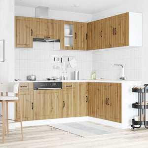 vidaXL 11 Piece Kitchen Cabinet Set Kalmar Artisan Oak Engineered Wood