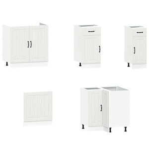 vidaXL 11 Piece Kitchen Cabinet Set Lucca White Engineered Wood