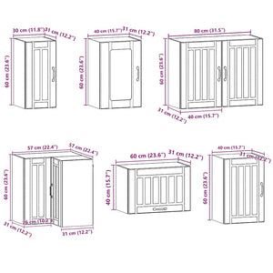 vidaXL 11 Piece Kitchen Cabinet Set Lucca Gloss White Engineered Wood