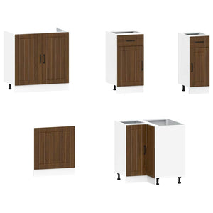 vidaXL 11 Piece Kitchen Cabinet Set Lucca Brown Oak Engineered Wood