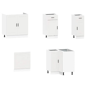 vidaXL 11 Piece Kitchen Cabinet Set Porto White Engineered Wood