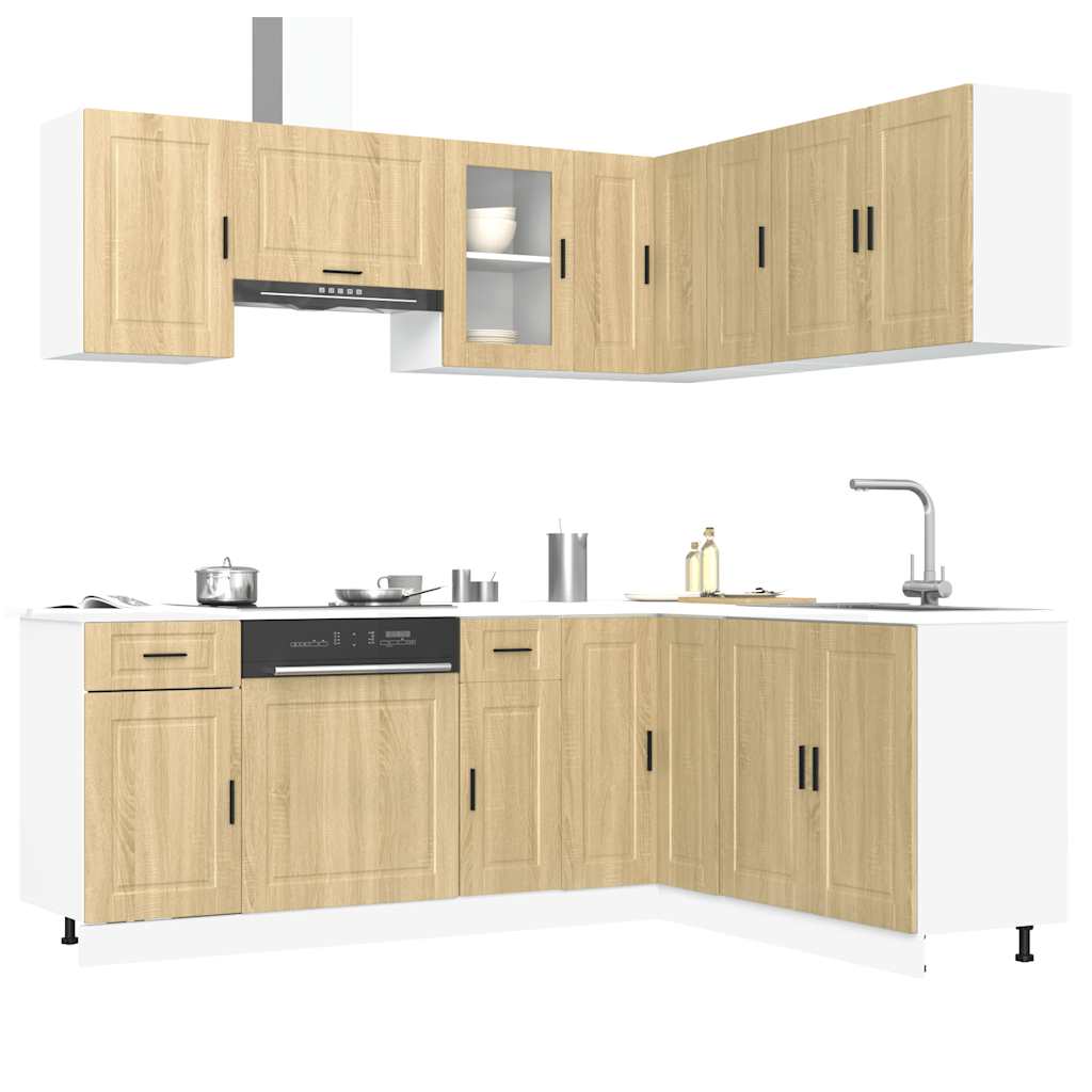 vidaXL 11 Piece Kitchen Cabinet Set Porto Sonoma Oak Engineered Wood