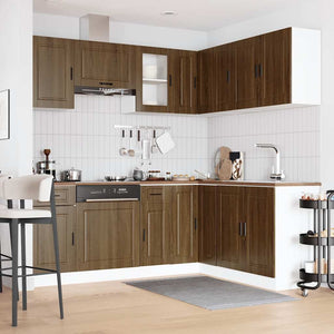 vidaXL 11 Piece Kitchen Cabinet Set Porto Brown Oak Engineered Wood