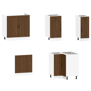 vidaXL 11 Piece Kitchen Cabinet Set Porto Brown Oak Engineered Wood