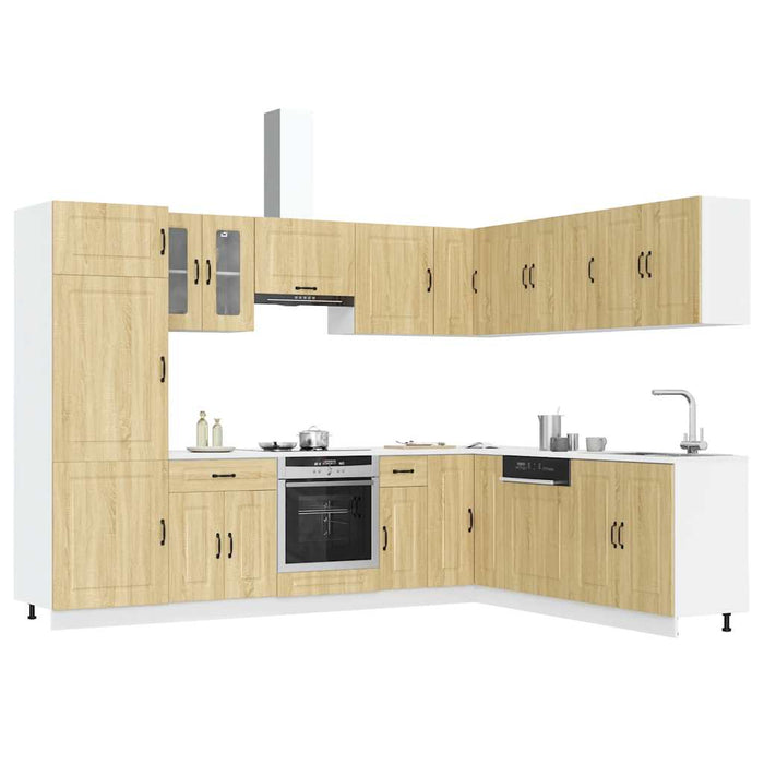 vidaXL 14 Piece Kitchen Cabinet Set Kalmar Sonoma Oak Engineered Wood