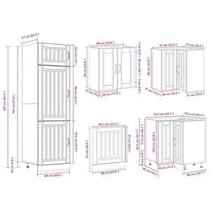 vidaXL 14 Piece Kitchen Cabinet Set Lucca White Engineered Wood