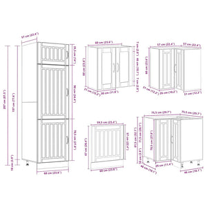 vidaXL 14 Piece Kitchen Cabinet Set Lucca Black Engineered Wood