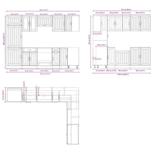 vidaXL 14 Piece Kitchen Cabinet Set Lucca Sonoma Oak Engineered Wood