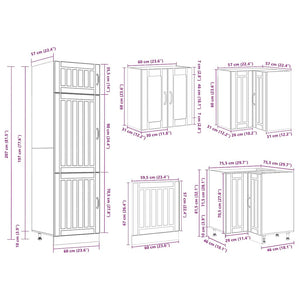 vidaXL 14 Piece Kitchen Cabinet Set Lucca Concrete Grey Engineered Wood