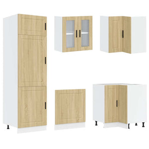 vidaXL 14 Piece Kitchen Cabinet Set Porto Sonoma Oak Engineered Wood