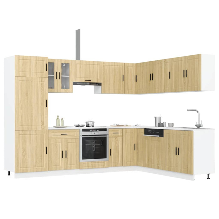 vidaXL 14 Piece Kitchen Cabinet Set Porto Sonoma Oak Engineered Wood