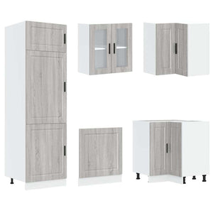 vidaXL 14 Piece Kitchen Cabinet Set Porto Grey Sonoma Engineered Wood