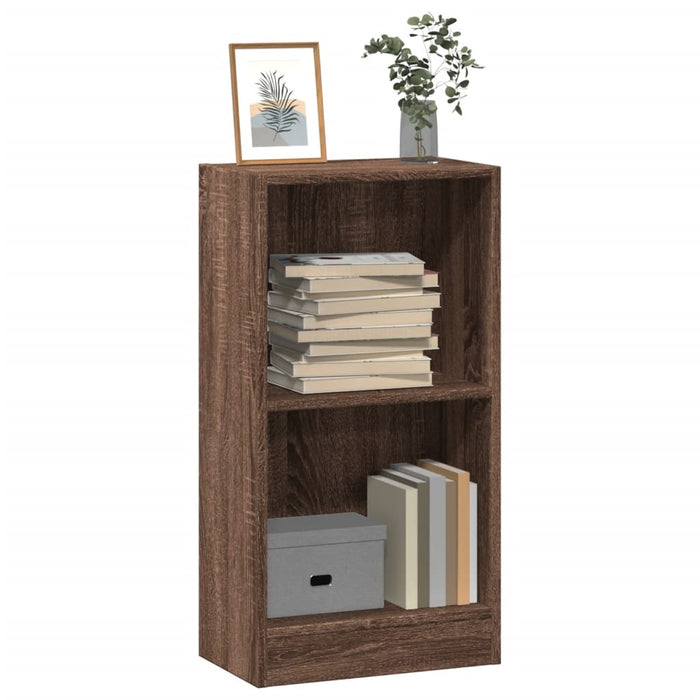 vidaXL Bookcase Brown Oak 40x24x76 cm Engineered Wood