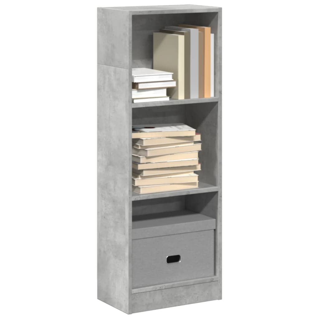 vidaXL Bookcase Concrete Grey 40x24x109 cm Engineered Wood