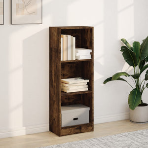 vidaXL Bookcase Smoked Oak 40x24x109 cm Engineered Wood