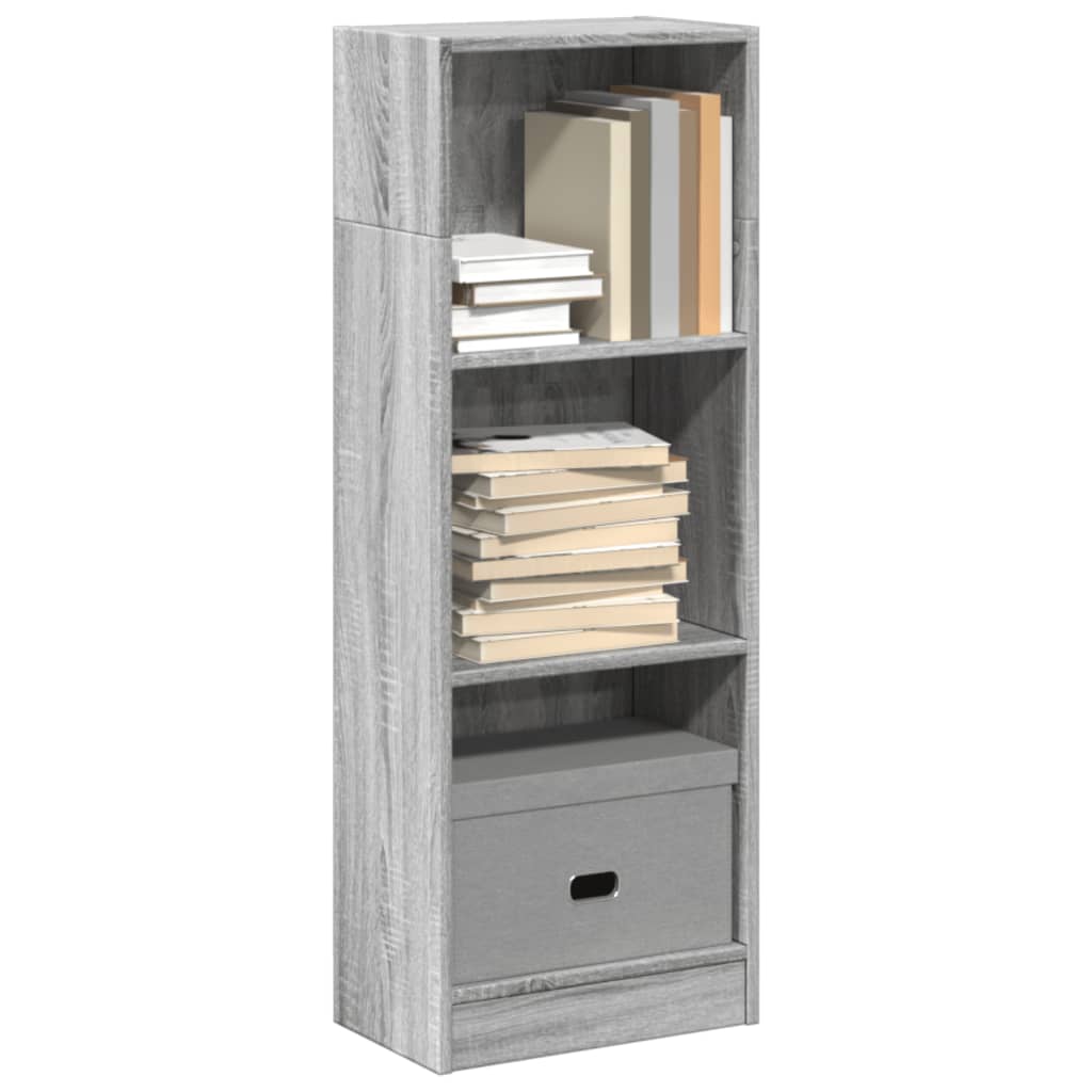 vidaXL Bookcase Grey Sonoma 40x24x109 cm Engineered Wood