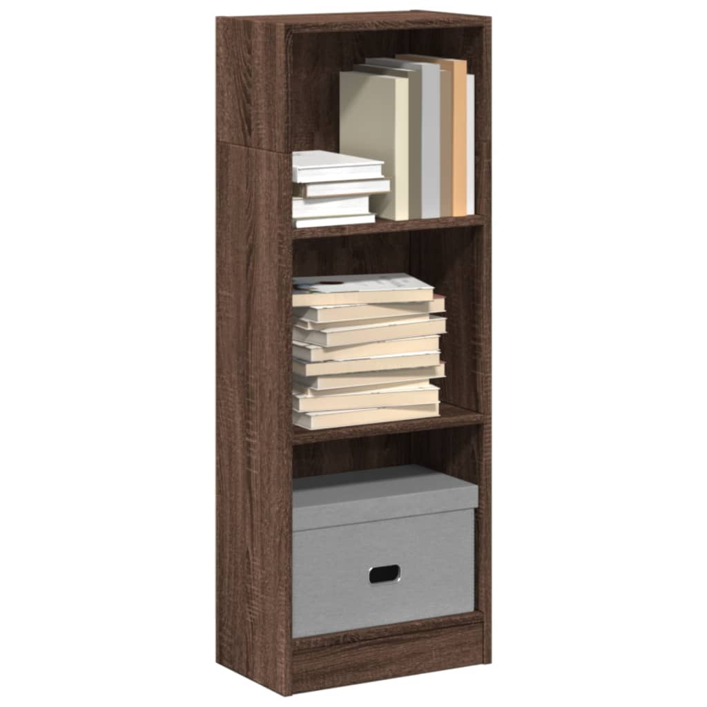 vidaXL Bookcase Brown Oak 40x24x109 cm Engineered Wood