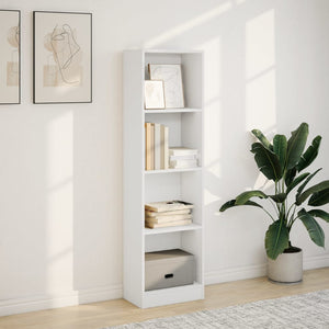 vidaXL Bookcase White 40x24x143 cm Engineered Wood