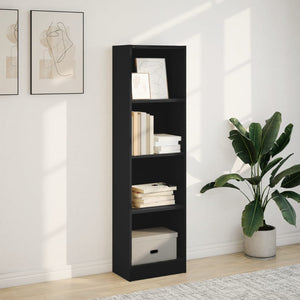 vidaXL Bookcase Black 40x24x143 cm Engineered Wood