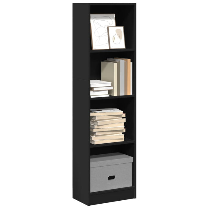 vidaXL Bookcase Black 40x24x143 cm Engineered Wood