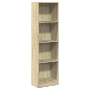 vidaXL Bookcase Sonoma Oak 40x24x143 cm Engineered Wood