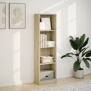 vidaXL Bookcase Sonoma Oak 40x24x143 cm Engineered Wood