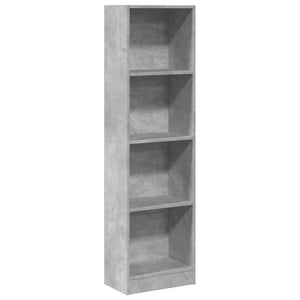 vidaXL Bookcase Concrete Grey 40x24x143 cm Engineered Wood