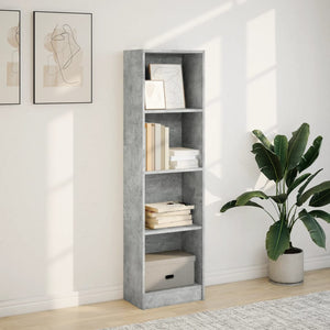 vidaXL Bookcase Concrete Grey 40x24x143 cm Engineered Wood