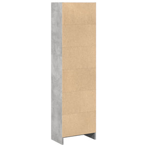 vidaXL Bookcase Concrete Grey 40x24x143 cm Engineered Wood