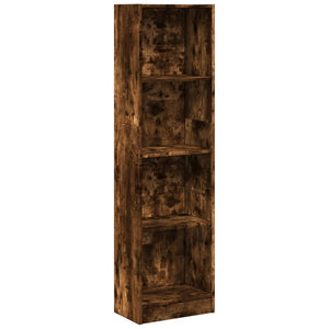 vidaXL Bookcase Smoked Oak 40x24x143 cm Engineered Wood