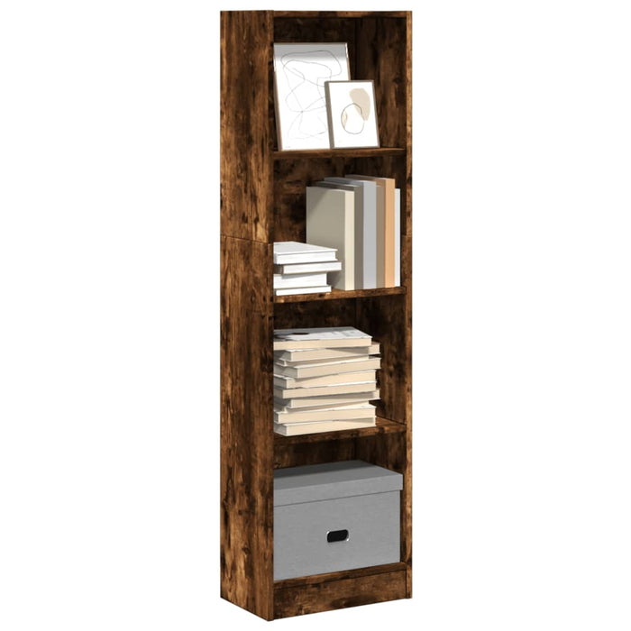 vidaXL Bookcase Smoked Oak 40x24x143 cm Engineered Wood