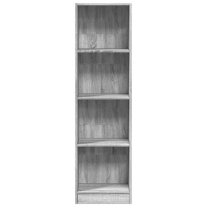 vidaXL Bookcase Grey Sonoma 40x24x143 cm Engineered Wood