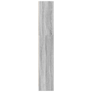 vidaXL Bookcase Grey Sonoma 40x24x143 cm Engineered Wood