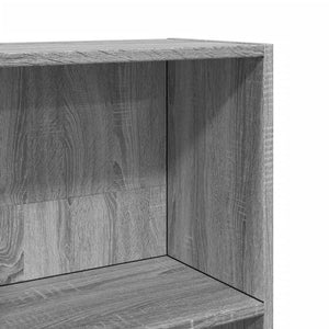 vidaXL Bookcase Grey Sonoma 40x24x143 cm Engineered Wood