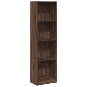 vidaXL Bookcase Brown Oak 40x24x143 cm Engineered Wood