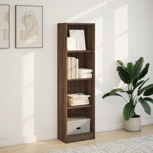 vidaXL Bookcase Brown Oak 40x24x143 cm Engineered Wood